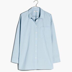 Madewell The Signature Poplin Oversized Shirt - Weathered Sky Blue